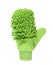 Green plushy wash glove