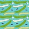 Green Pods Guaba Ice Cream Beans Seamless Pattern.