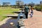 Green Point Park lake panorama with family in Cape Town