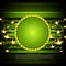 Green poker background with golden stars and green circle frame