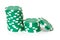 Green poker chips