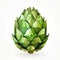 Green Polygonal Artichoke Icon: Abstract Wood Sculptor Inspired Graphic Design