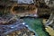 Green Pool, Swirling Leaves and Tunnel at the Subway