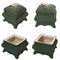 Green porcelain wish container