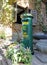 Green postbox in village of huangling mountain, adobe rgb