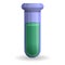 Green potion test tube icon, cartoon style