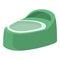 Green potty icon cartoon vector. Baby toilet