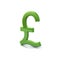 Green pound sterling symbol