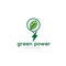 Green Power Nature Leaf Logo Design