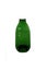 A green pressed glass bottle made of by heating in the oven