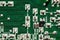 Green printed circuit board, micro electronics component, top view