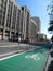 Green Protected Bike Lane on street