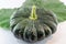 Green pumpkin White background