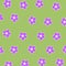 Green Purple Retro Y2K Flower Pattern