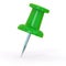 Green push pin