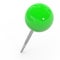 Green pushpin.