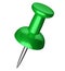 Green pushpin