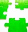 green puzzle white background