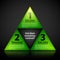 Green pyramid of choices. EPS10 vector template