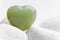 Green quartz heart