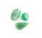 Green quartz pebbles isolated, aventurine polished stones