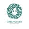 Green Queen Logo. Logo for cosmetic, beauty, Spa