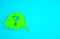 Green Question mark icon isolated on blue background. FAQ sign. Copy files, chat speech bubble and chart. Minimalism