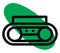 Green radio, icon