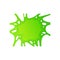 Green realistic slime splatter with gross mucus jelly texture with gum like stretch