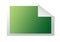 Green rectangle shape digital sticker for notes