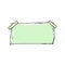 Green rectangle sticker note with blank empty space