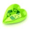 Green Recycle Heart