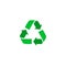 Green recycle sign Vector icon. Trash symbol. Eco bio waste concept. Arrow sign isolated on white, flat design for web,