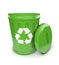 Green recycling bin