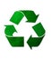 Green recycling logo