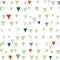 Green and red abstract triangle Christmas seamless pattern.