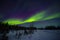 Green and Red Arcs of Northern Lights