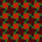 Green red brown isometric abstract pattern tiles