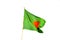 The green and red flag of Bangladesh
