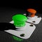 Green and Red pushbuttons