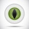 Green reptilian eye eyeball vertical iris vector illustration