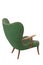 Green retro armchair