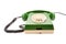 Green retro telephone