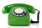 Green retro telephone