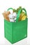 Green Reusable Grocery Bag with Groceries