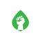 Green Revolution Eco Fist Symbol