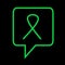 Green ribbon awareness, mental health and lymphoma, World Mental Health Day. The problem of cerebral palsy. The problem of organ t