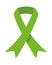 Green ribbon campaign isolated icon