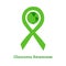 Green ribbon glaucoma awareness sign