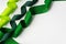 Green ribbon in three shades
